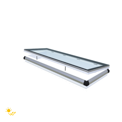 iWindow Platdakraam Opengaand op zonne-energie - Complete Set 70x200 cm - Skylux