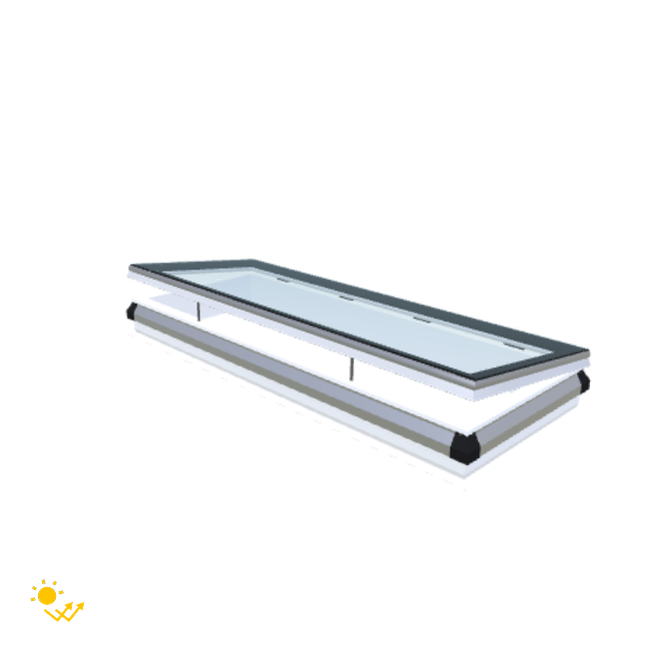 iWindow Platdakraam Opengaand op zonne-energie - Complete Set 70x200 cm - Skylux
