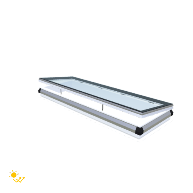 iWindow Platdakraam Opengaand op zonne-energie - Complete Set 70x220 cm - Skylux