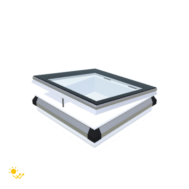 iWindow Platdakraam Opengaand op zonne-energie - Complete Set 80x280 cm - Skylux