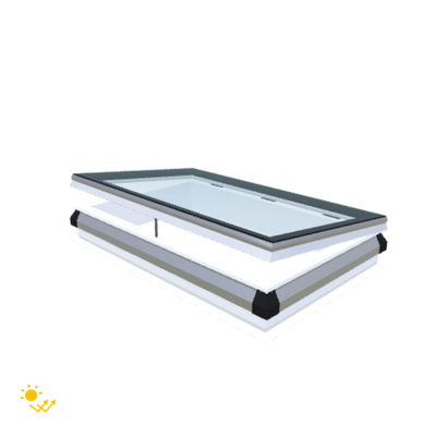 iWindow Platdakraam Opengaand op zonne-energie - Complete Set 75x125 cm - Skylux