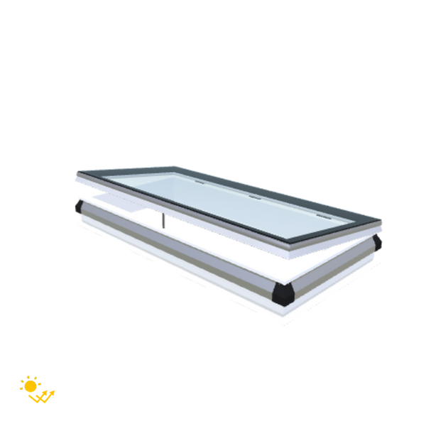 iWindow Platdakraam Opengaand op zonne-energie - Complete Set 75x165 cm