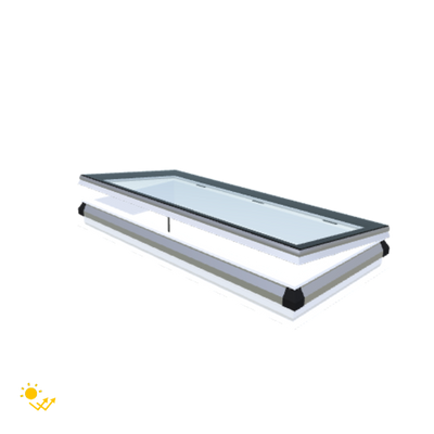 iWindow Platdakraam Opengaand op zonne-energie - Complete Set 75x175 cm - Skylux