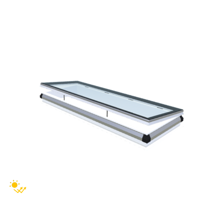 iWindow Platdakraam Opengaand op zonne-energie - Complete Set 75x225 cm - Skylux