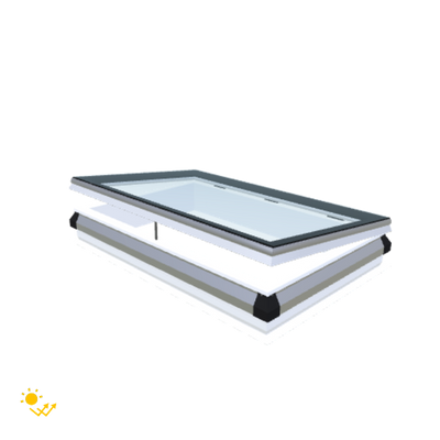 iWindow Platdakraam Opengaand op zonne-energie - Complete Set 80x130 cm - Skylux