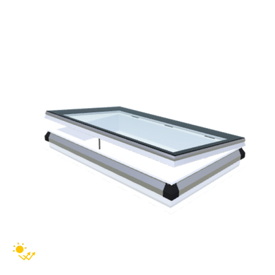 iWindow Platdakraam Opengaand op zonne-energie - Complete Set 80x140 cm - Skylux