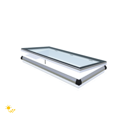 iWindow Platdakraam Opengaand op zonne-energie - Complete Set 80x170 cm - Skylux