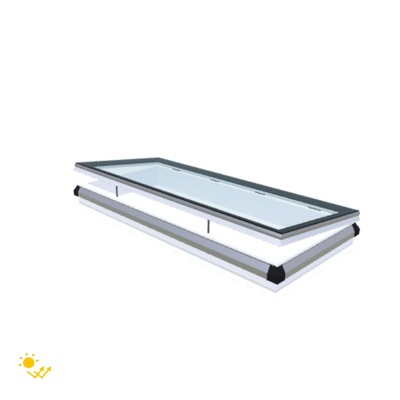 iWindow Platdakraam Opengaand op zonne-energie - Complete Set 80x200 cm - Skylux