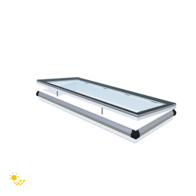 iWindow Platdakraam Opengaand op zonne-energie - Complete Set 80x200 cm - Skylux
