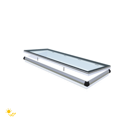 iWindow Platdakraam Opengaand op zonne-energie - Complete Set 80x220 cm - Skylux