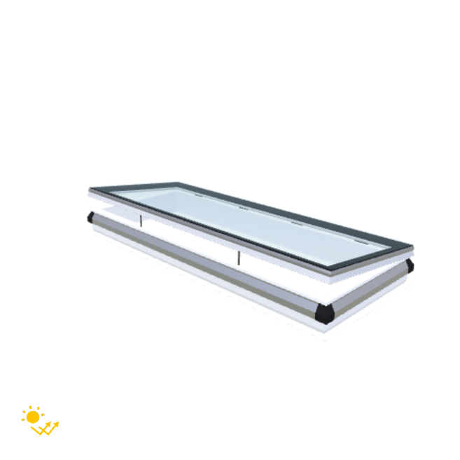 iWindow Platdakraam Opengaand op zonne-energie - Complete Set 80x220 cm - Skylux