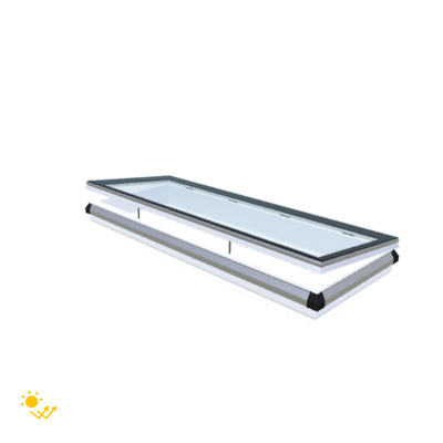 iWindow Platdakraam Opengaand op zonne-energie - Complete Set 80x230 cm - Skylux