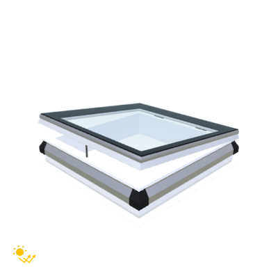 iWindow Platdakraam Opengaand op zonne-energie - Complete Set 85x85 cm - Skylux
