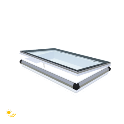 iWindow Platdakraam Opengaand op zonne-energie - Complete Set 90x150 cm - Skylux