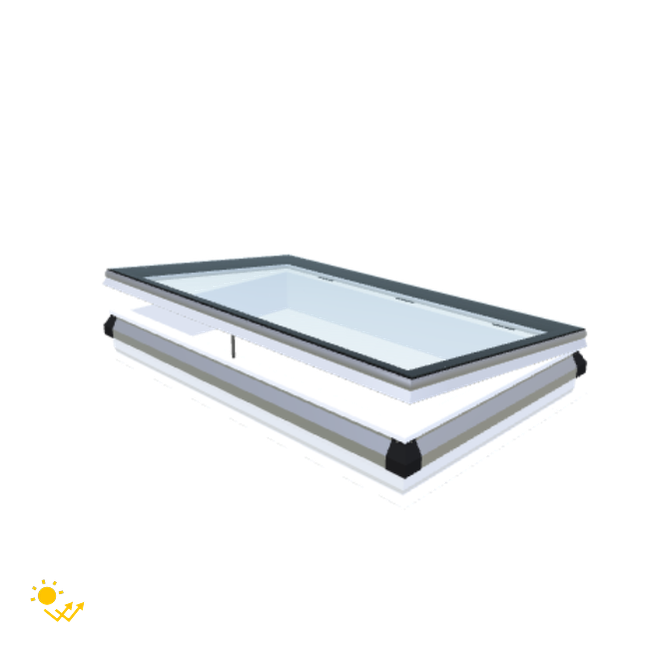 iWindow Platdakraam Opengaand op zonne-energie - Complete Set 90x150 cm - Skylux