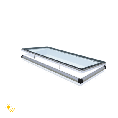 iWindow Platdakraam Opengaand op zonne-energie - Complete Set 90x210 cm - Skylux