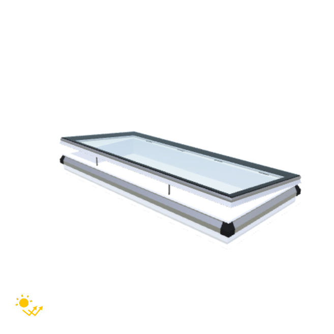 iWindow Platdakraam Opengaand op zonne-energie - Complete Set 90x210 cm - Skylux