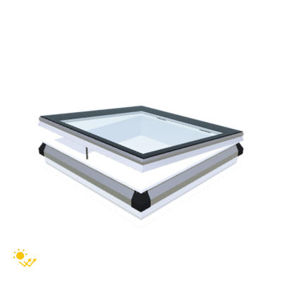 iWindow Platdakraam Opengaand op zonne-energie - Complete Set 90x90 cm - Skylux