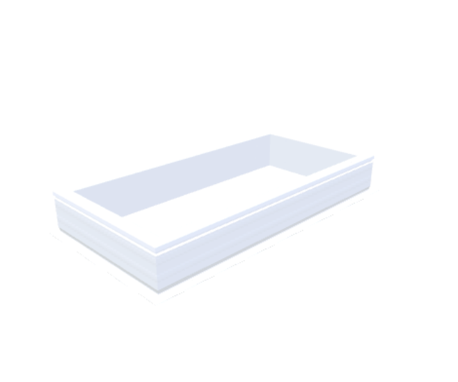PVC curb 20/00 EP 0600 x 1300 mm - Skylux