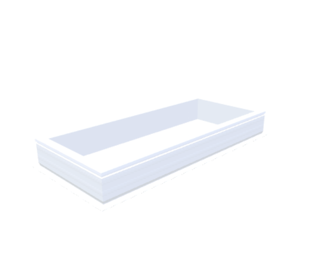 PVC curb 20/00 EP 0600 x 1500 mm - Skylux