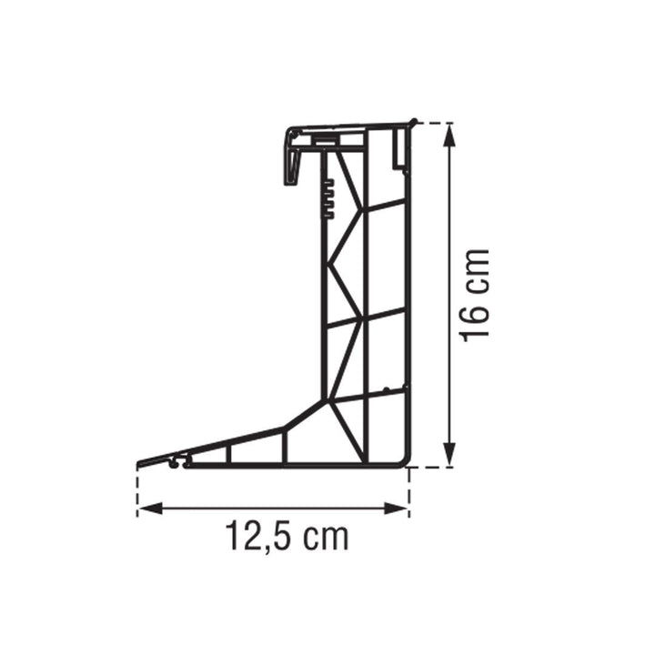 rechte pvc-opstand 16/00 1400 x 1400 mm