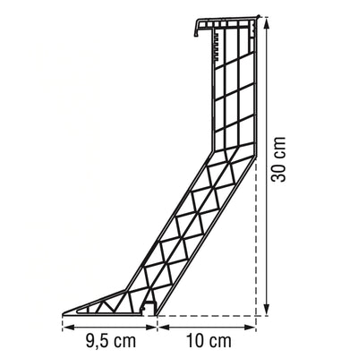 sloped PVC curb 30/20 1300 x 2200 mm Attention! Roof opening = 20 cm more than daylight size