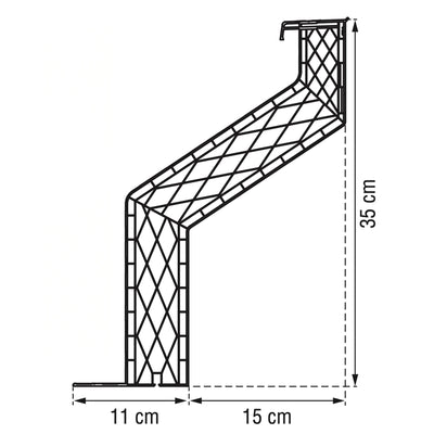 sloped PVC curb 35/30 1100 x 2300 mm Please note! Roof opening = 30 cm more than daylight dimensions