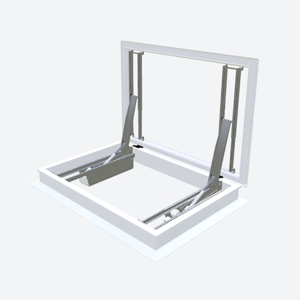 Elektrische daktoegang met pvc-opstand 20/00 & iDome hybride koepel 800 x 1300 mm - Dakopening = dagmaat