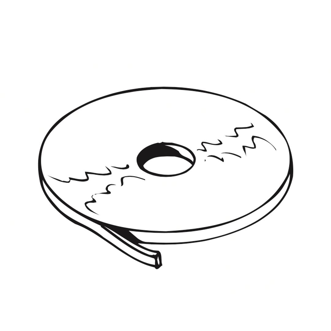 Single-sided adhesive tape 25 x 6 mm under skylight. roll 10 m (white)