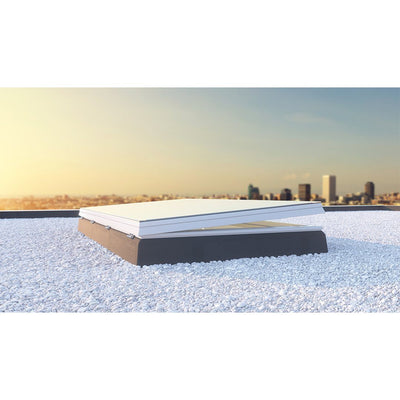 Skylux Flachdachfenster iWindow2 Komplettset - öffnende Ausführung mit PVC-Aufsetzkranz 20/00 EP 0900 x 0900 mm