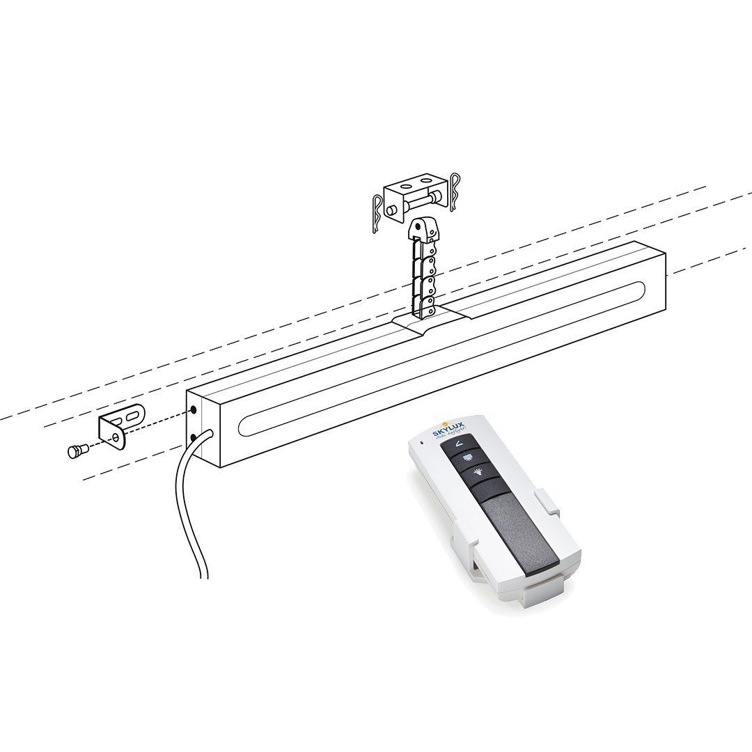 Skylux elektrische kettingmotor 230 V voor telesturing - Inclusief montageset
